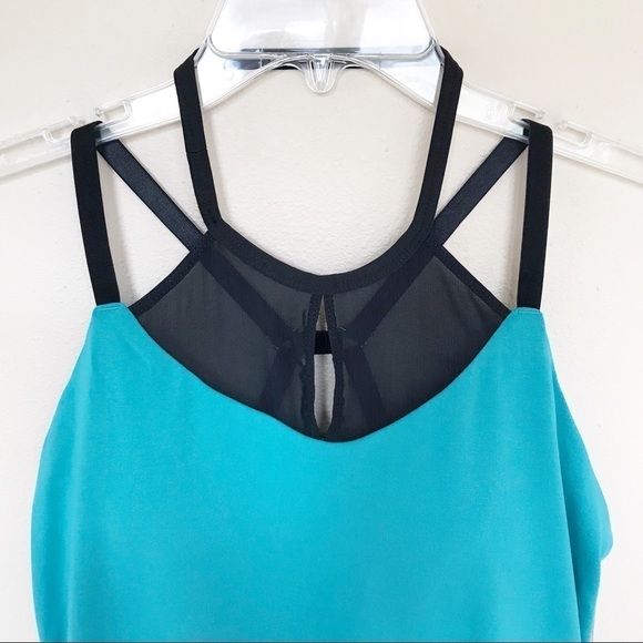 Fabletics NWT Acadia Performance Tank XS Teal - Picture 4 of 8